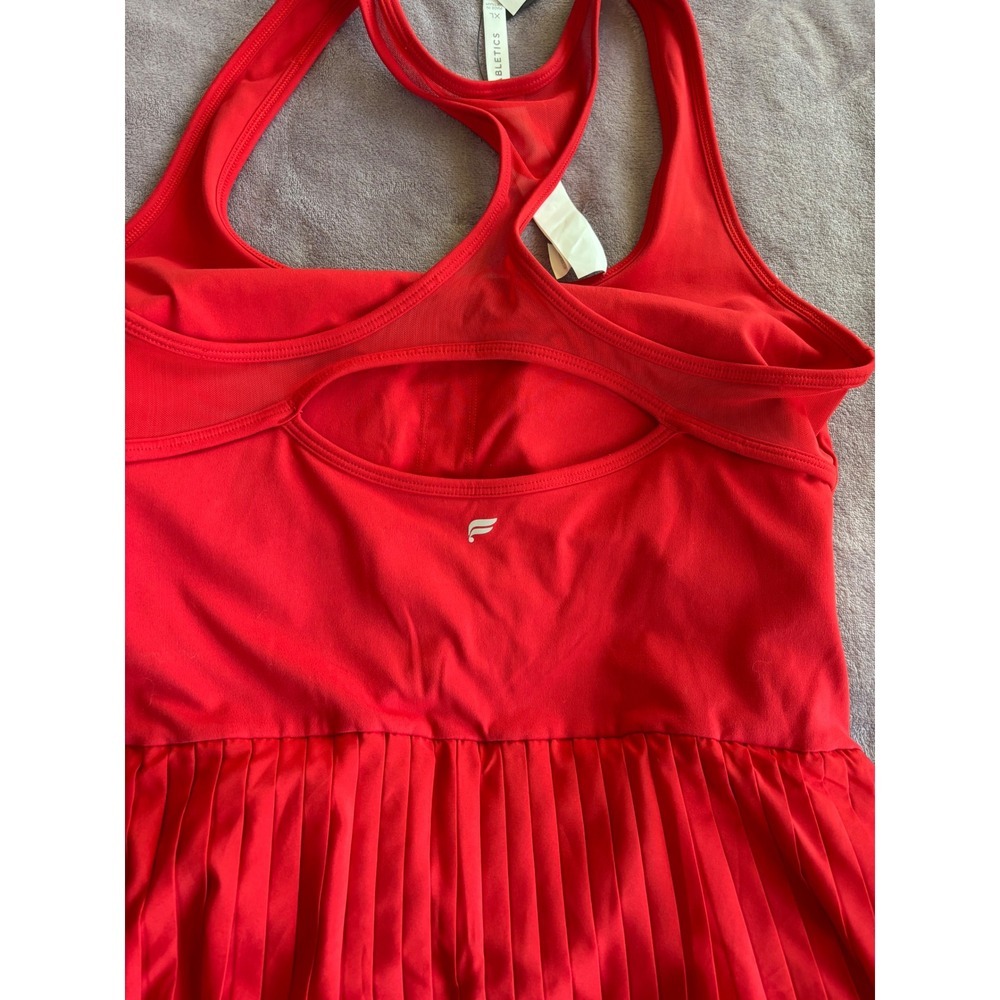Fabletics Hot Shot Pleated Active Dress Heated Red XL - Picture 9 of 9